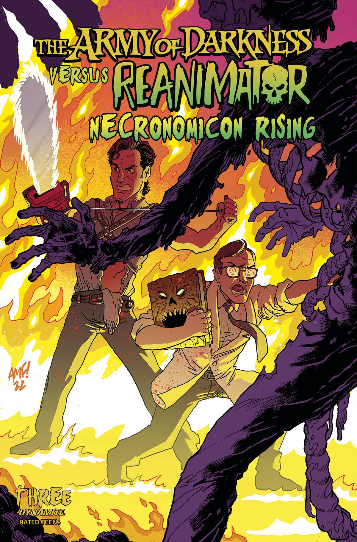 The Army of Darkness vs. Reanimator: Necronomicon Rising #3 (2022) Tony Fleecs Cover