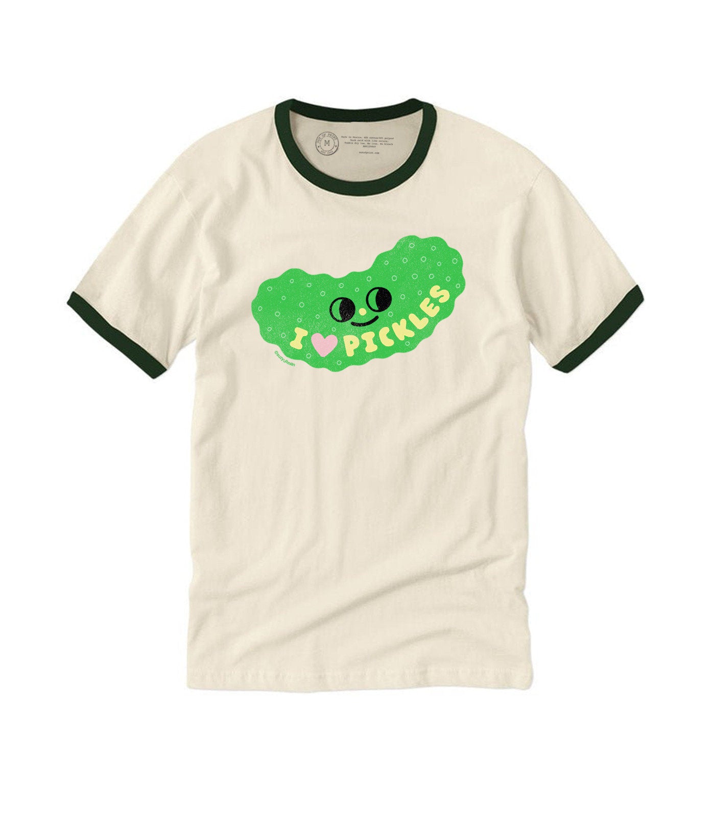 Suzy Ultman: I Heart Pickles Unisex Ringer T-Shirt XX-Large