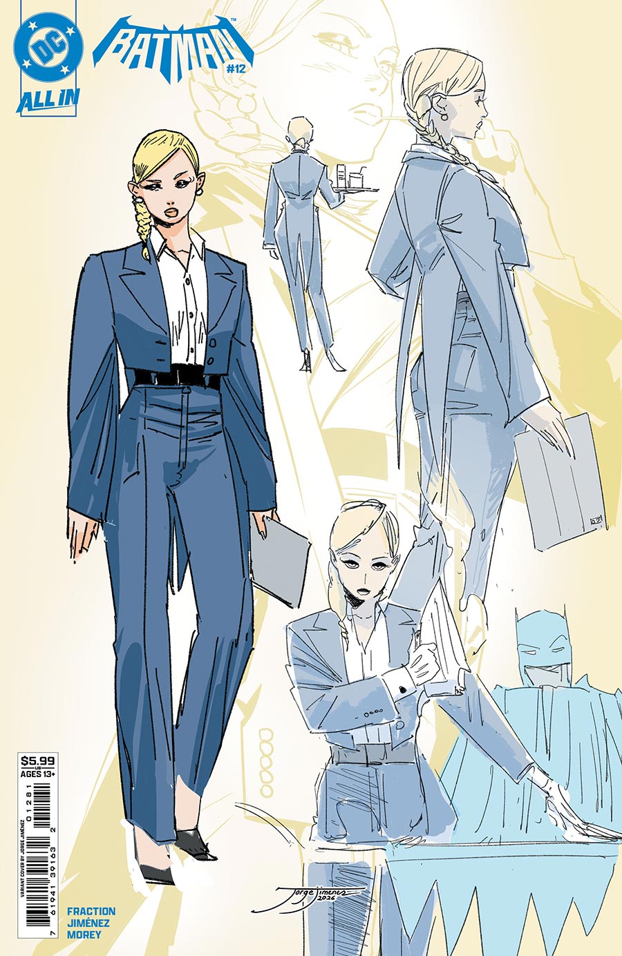 Batman #12 (2026) Cover G Jorge Jimenez Verity Pennyworth Design Card Stock Variant NM