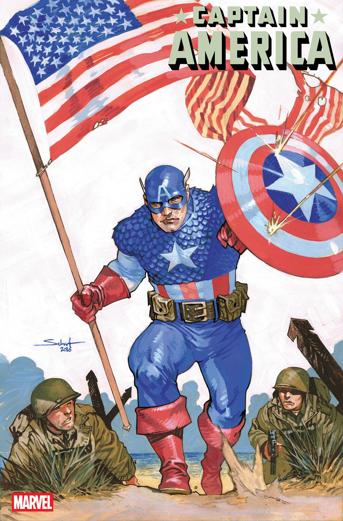CAPTAIN AMERICA #16 JONAS SCHARF ART STYLE VARIANT