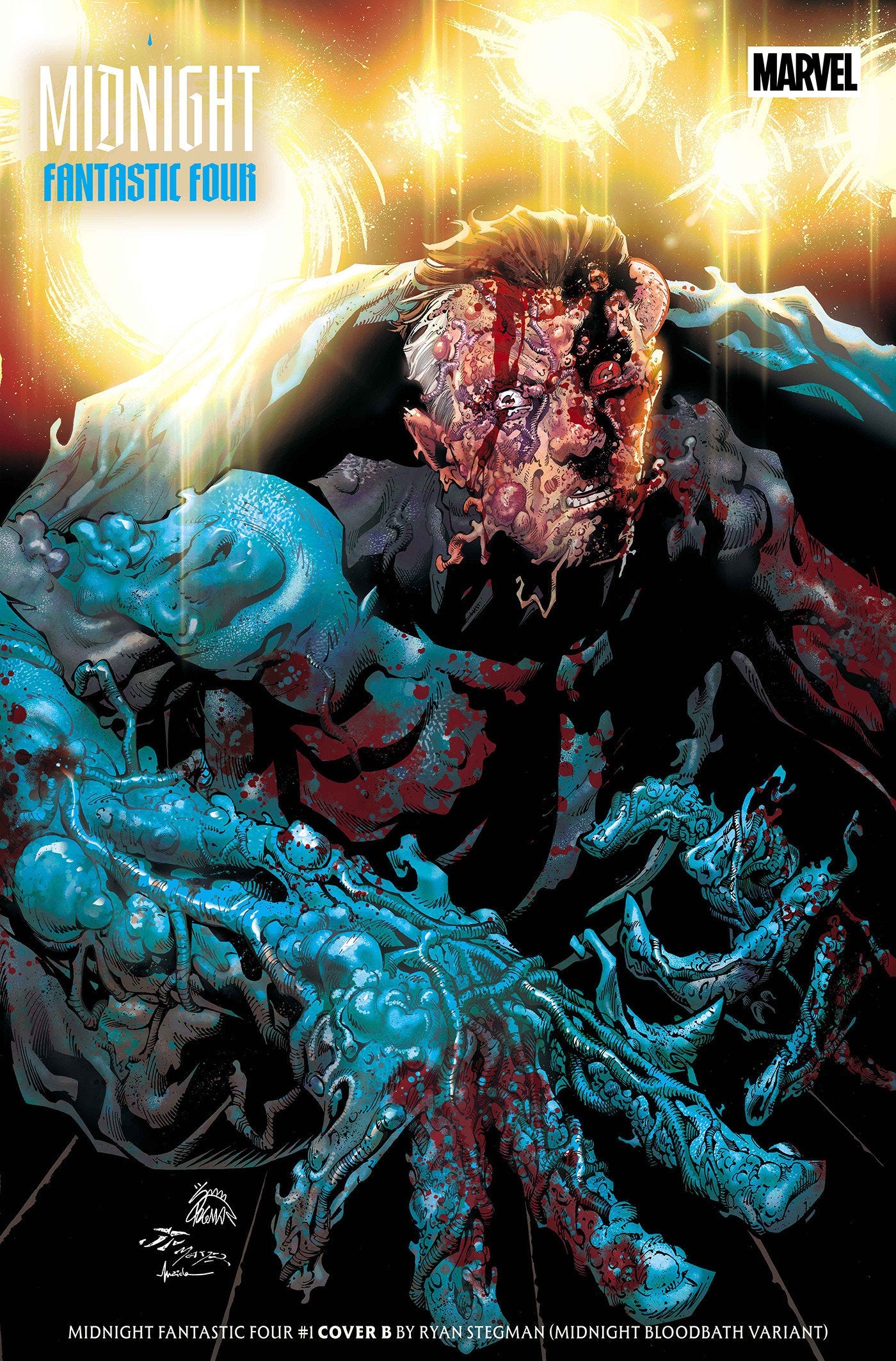Ryan Stegman Bloodbath set: MIDNIGHT FANTASTIC FOUR #1 COVER B RYAN STEGMAN MIDNIGHT BLOODBATH VARIANT Ryan Stegman