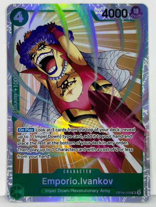 Emporio.Ivankov - The Time of Battle OP16-026 SR HOLO NM