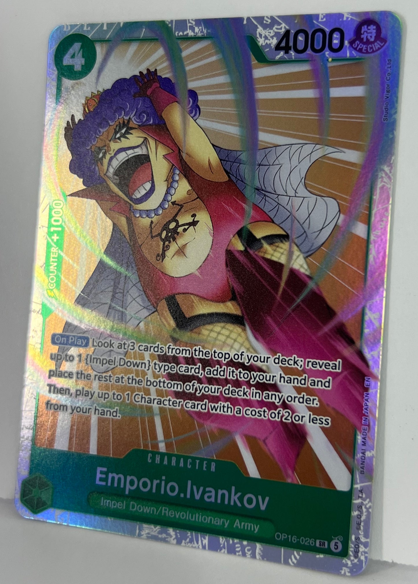 Emporio.Ivankov - The Time of Battle OP16-026 SR HOLO NM