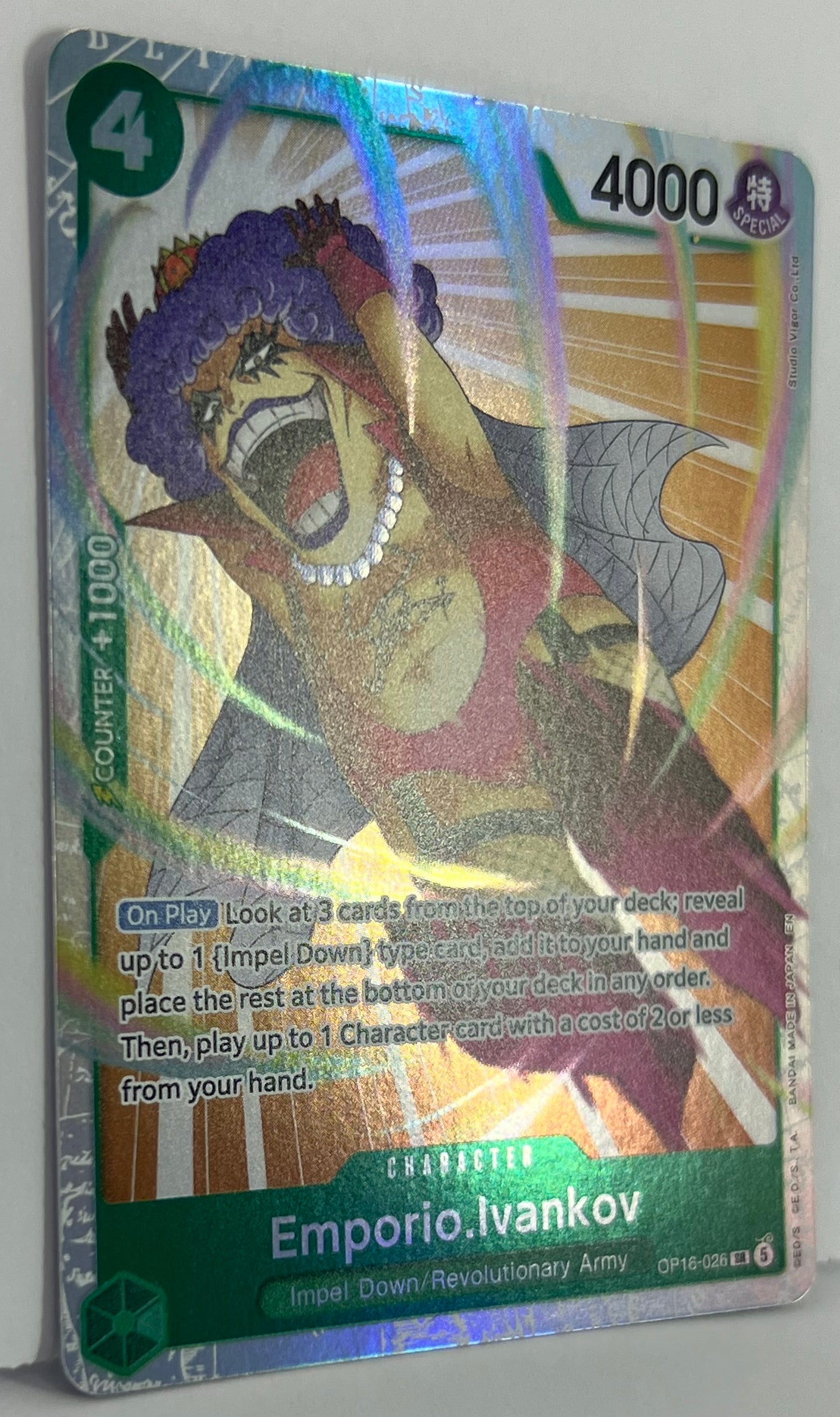 Emporio.Ivankov - The Time of Battle OP16-026 SR HOLO NM
