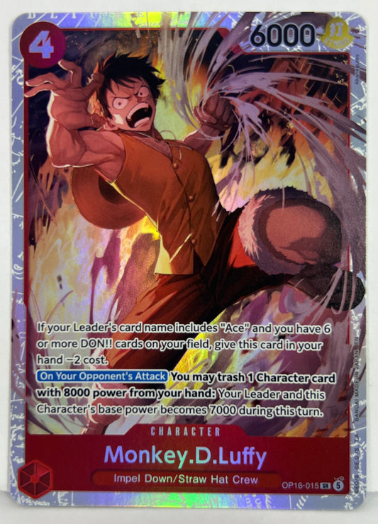 Monkey.D.Luffy - The Time of Battle OP16-015 SR HOLO NM