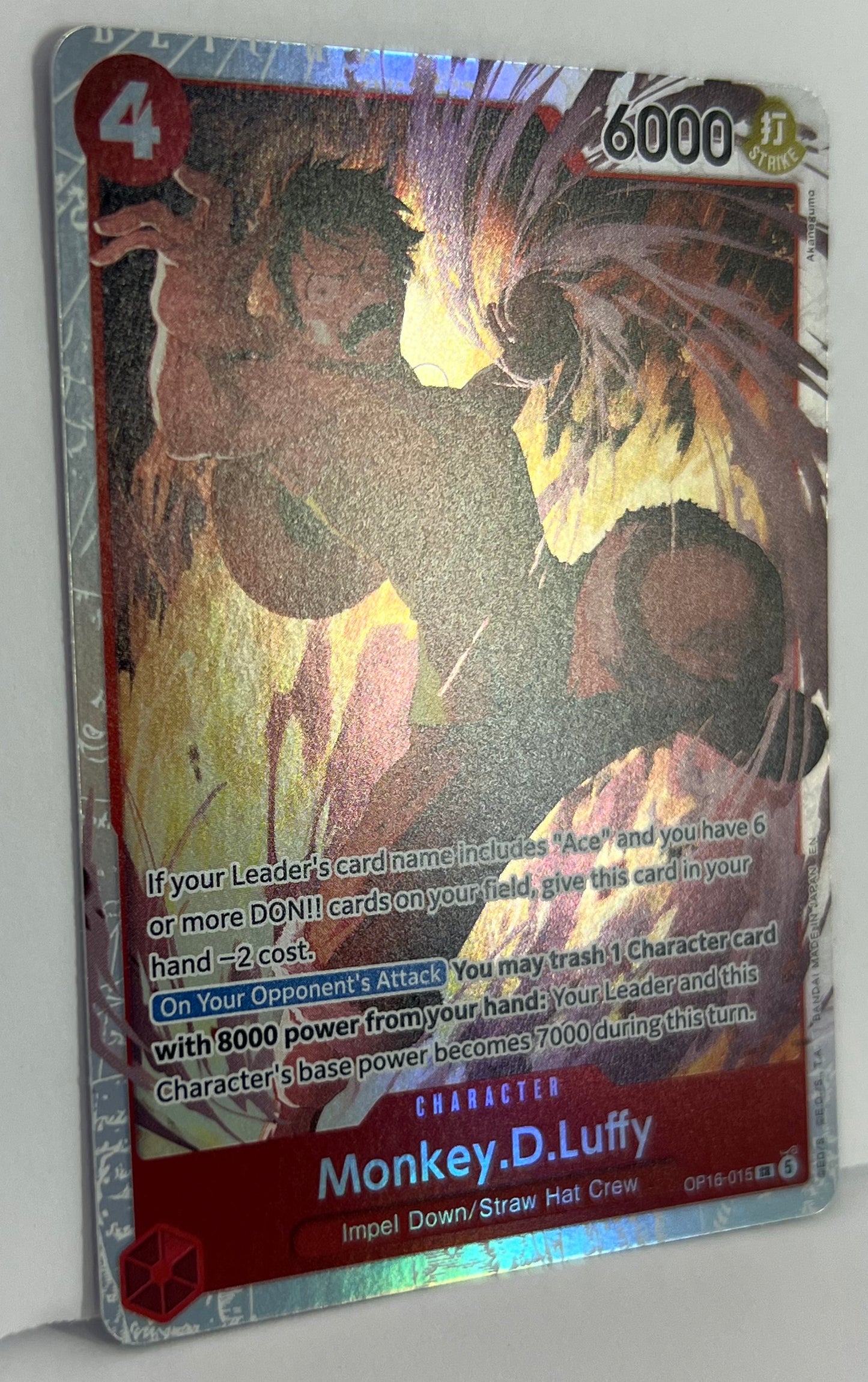 Monkey.D.Luffy - The Time of Battle OP16-015 SR HOLO NM