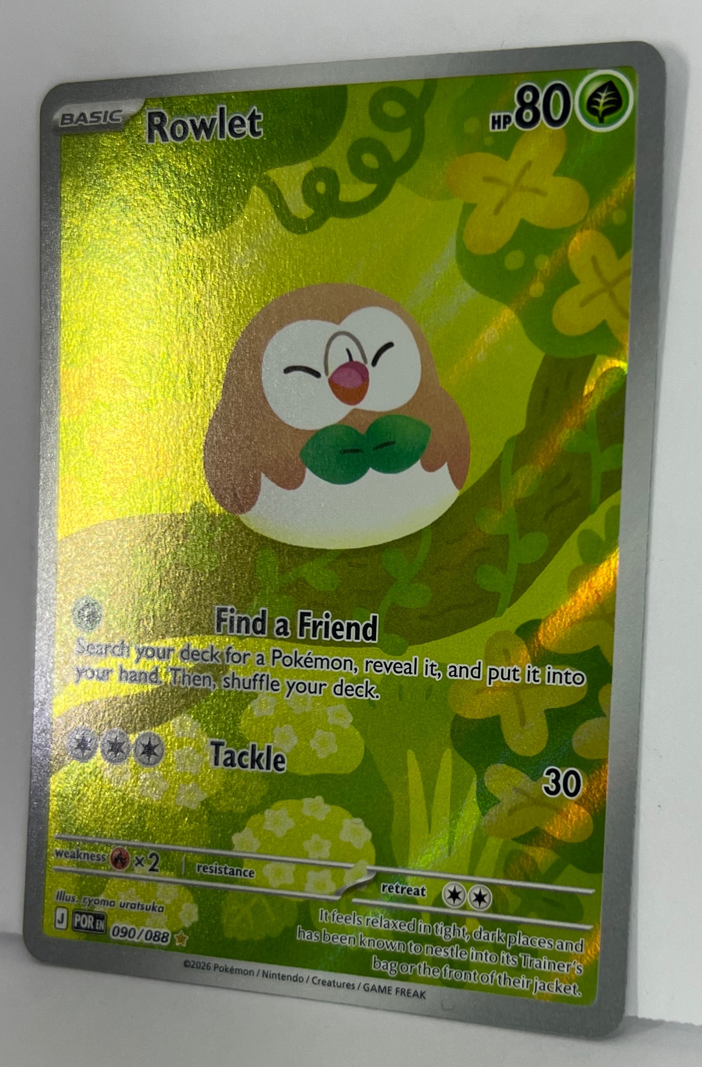 Rowlet - 090/088 - ME03: Perfect Order (POR) IR HOLO NM