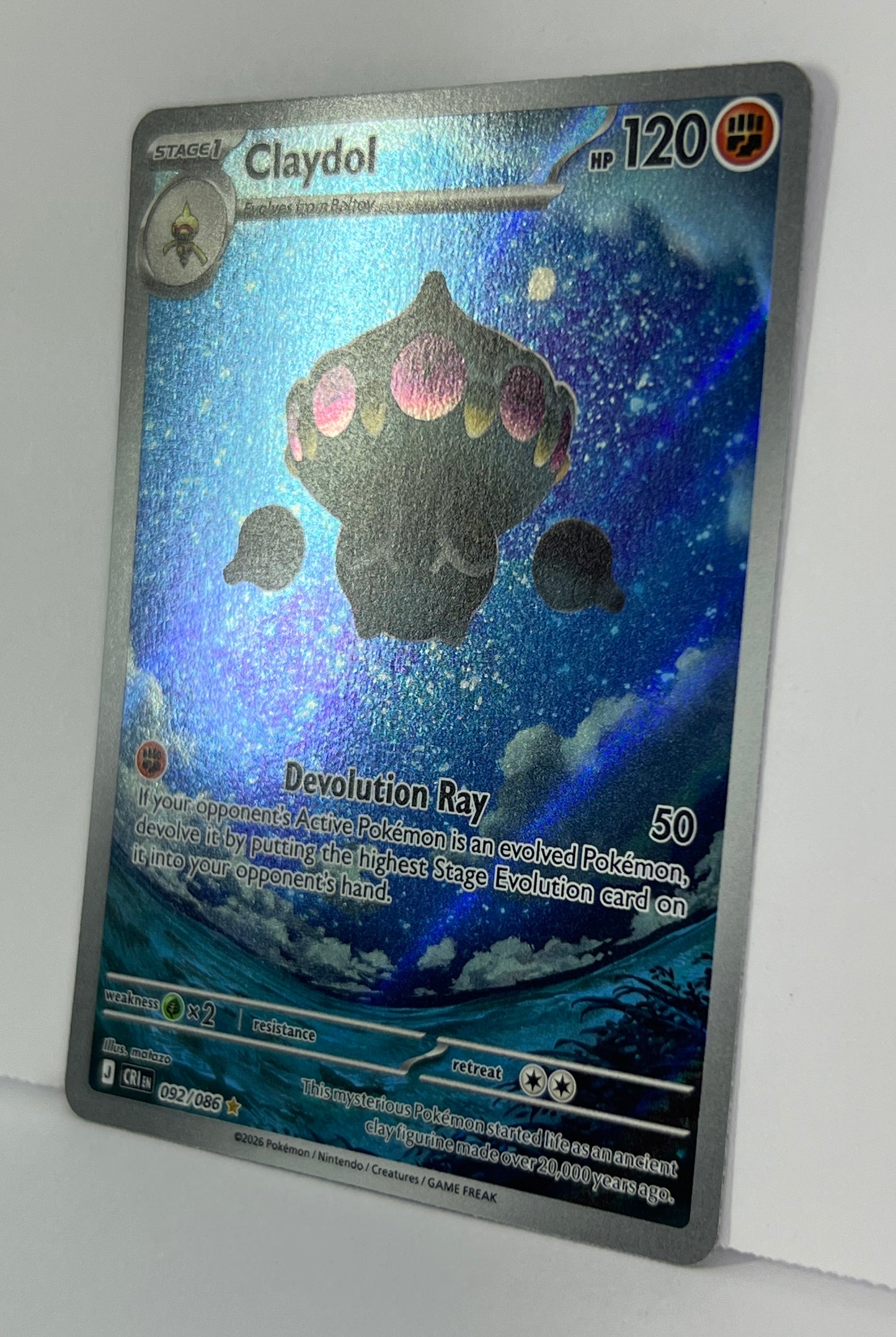 Claydol - 092/086 - ME04: Chaos Rising (CRI) IR HOLO NM