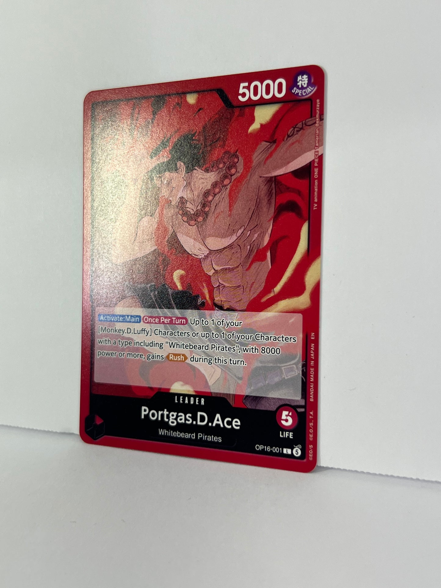 Portgas.D.Ace  - The Time of Battle OP16-001 L NM