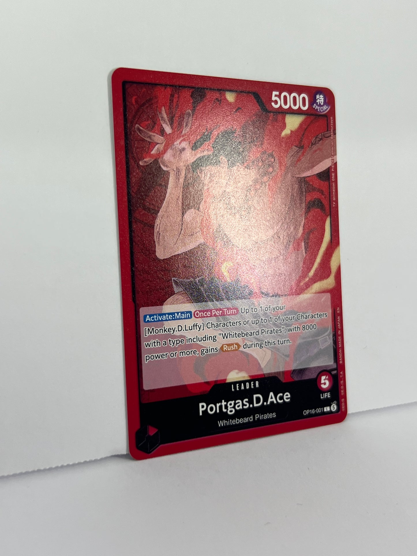 Portgas.D.Ace  - The Time of Battle OP16-001 L NM