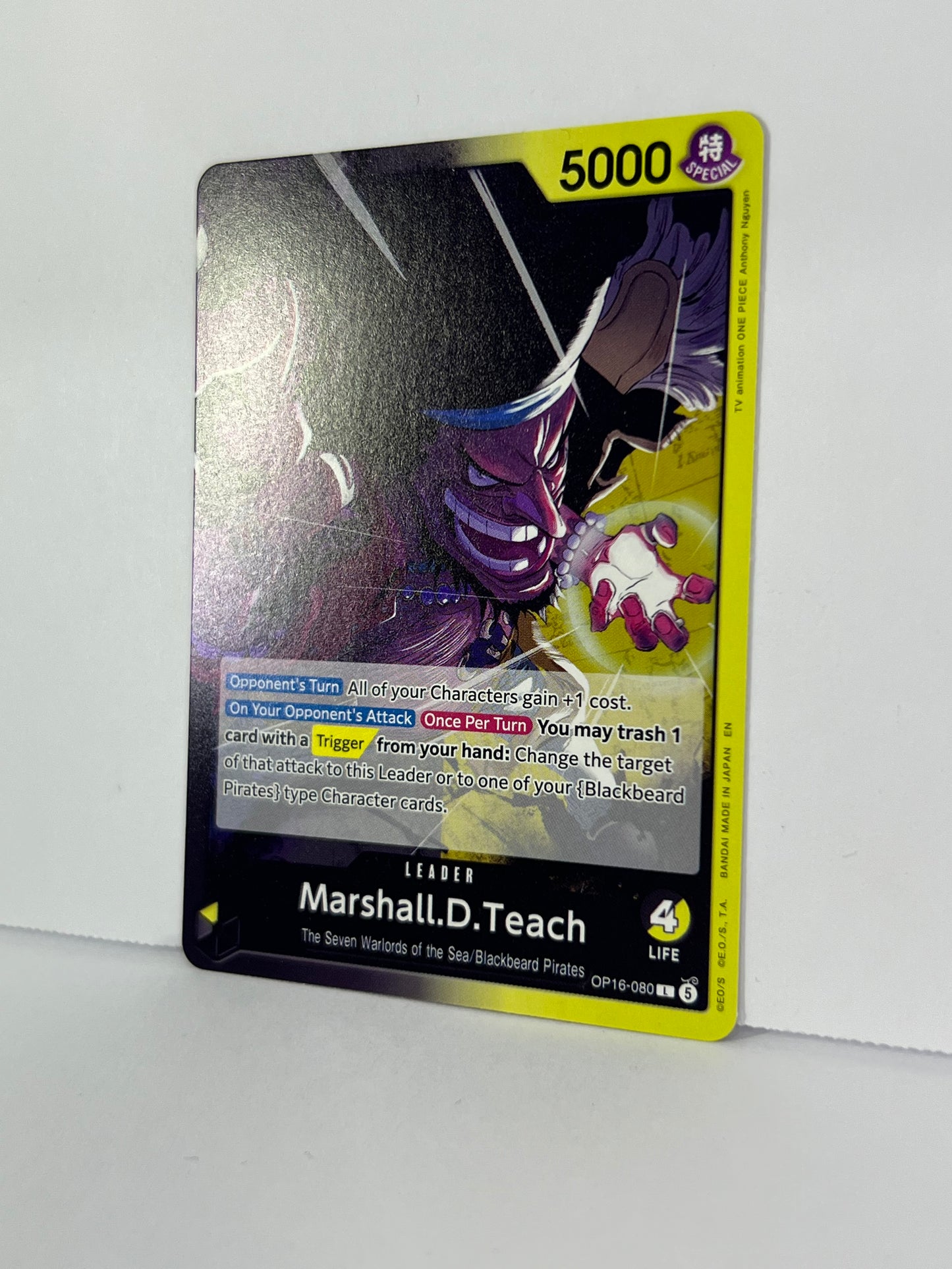 Marshall.D.Teach - The Time of Battle OP16-080 L NM
