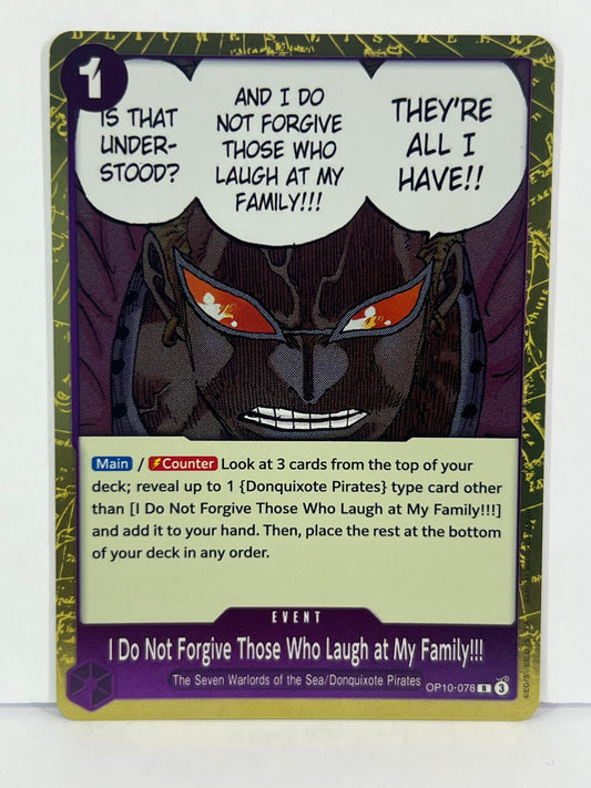 I Do Not Forgive Those Who Laugh at My Family!!! - Royal Blood OP10-078 R NM