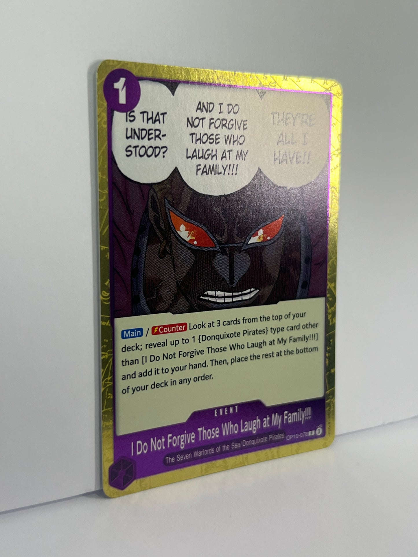 I Do Not Forgive Those Who Laugh at My Family!!! - Royal Blood OP10-078 R NM
