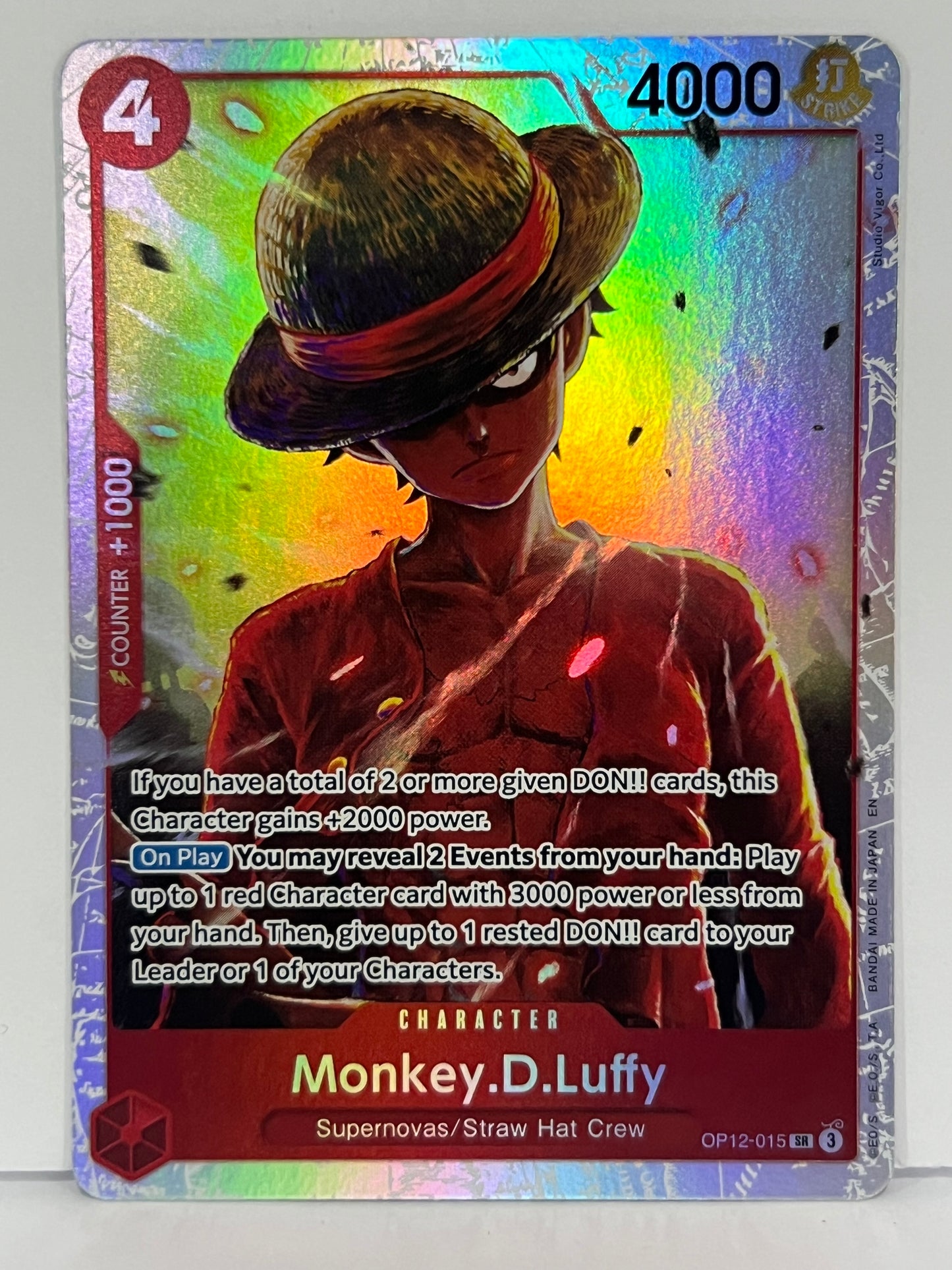 Monkey.D.Luffy - Legacy of the Master OP12-015 SR HOLO NM