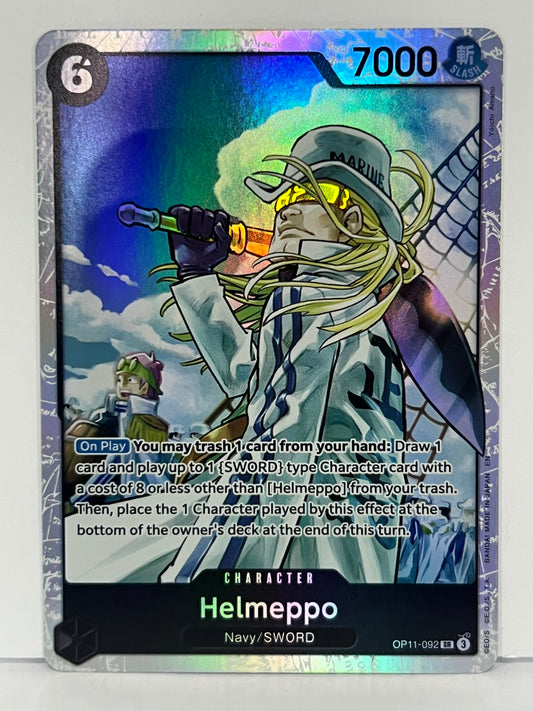Helmeppo - A Fist of Divine Speed OP11-092 SR HOLO NM
