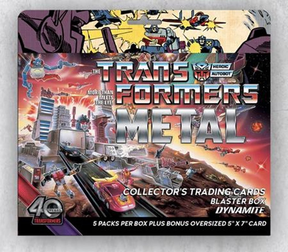 TRANSFORMERS 40TH ANNIVERSARY METAL TRADING CARDS BLASTER BOX BOX