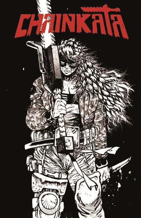 CHAINKATA #1 Cover B black and white variant by Daniel Warren Johnson